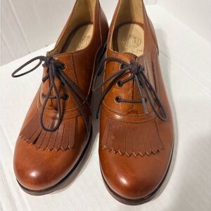 Wolverine 1000 Mile by Samantha Pleet Nesbit Kiltie Camel Leather Oxford Shoes
